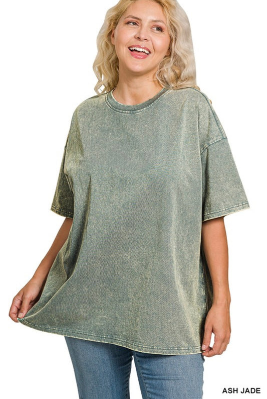 Plus Washed Oversized Tee