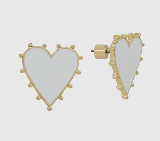 Studded Heart Studs