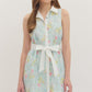 Floral Collared & Tie Tank Dress