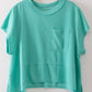 Plus Waffle Knit Pocket Top