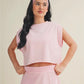 Mineral Washed Open Back Blouse