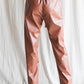 Metallic Pleather belted waist pants