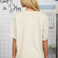 WASHED EXPOSED SEAM RELAXED T-SHIRT