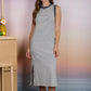 Contrast Trim Knit Midi