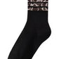 WOMAN ANIMAL LEOPARD HALF CREW THROWBACK SOCKS | 40S02071