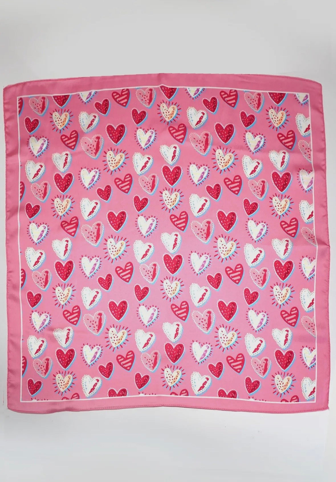Silk Valentine Bandana Scarf