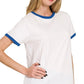 Accent Color Collar Basic Tee