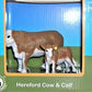 HERFORD COW AND CALF