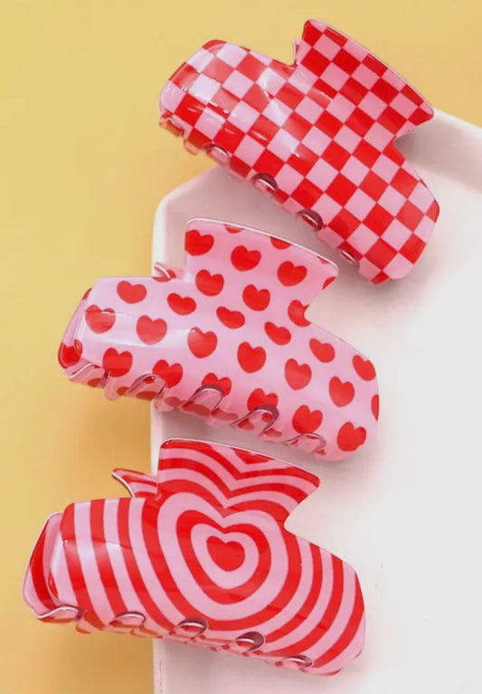 Valentine Style Claw Clips