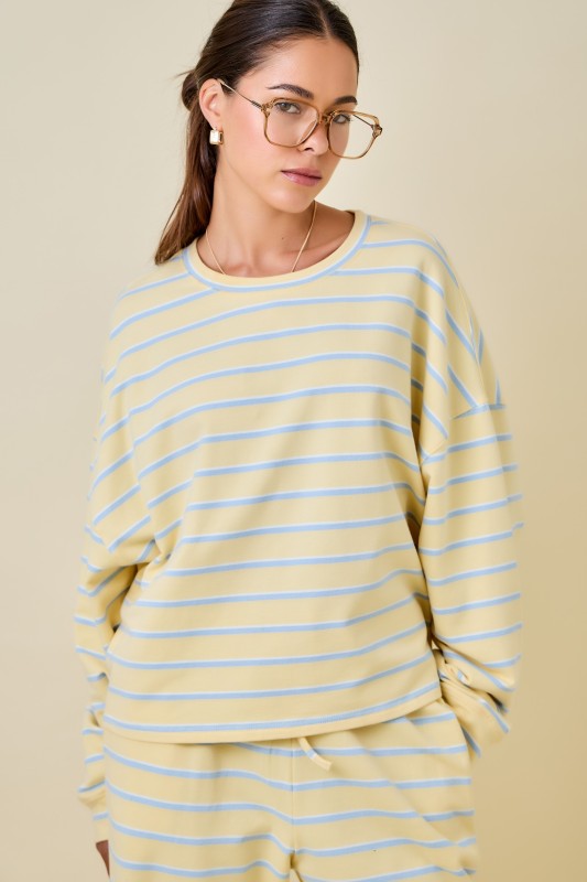 Baby & Butter Stripe Short Set
