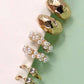 TRIO PEARL DIAMOND CUT HUGGIE HOOP EARRINGS
