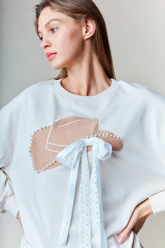 Cowboy Hat Appliqué Pullover