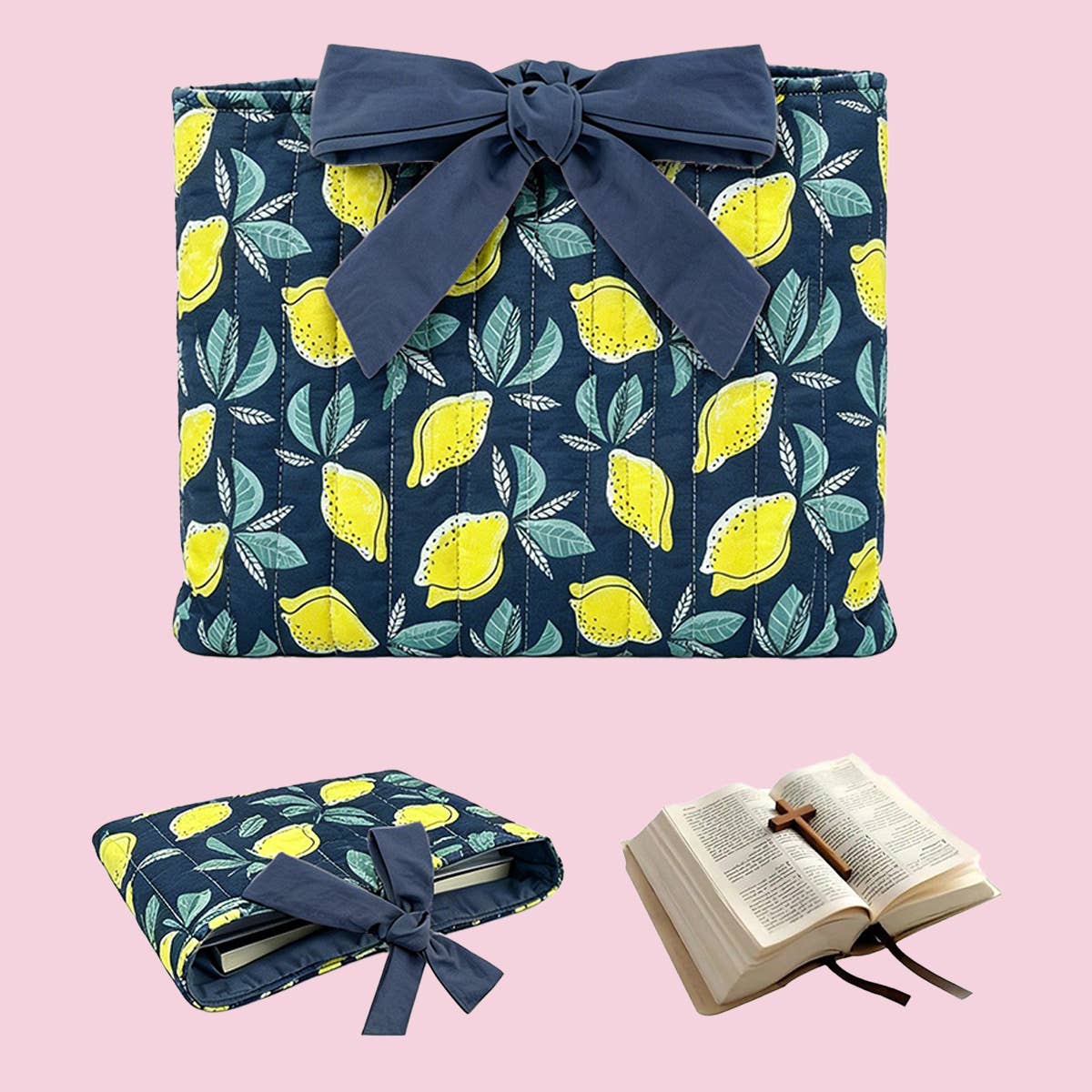 Walk By Faith Bible Cover Bow-tie Drawstring Bag