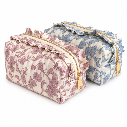Ellison+Young French Toile Ruffle Cosmetic Case