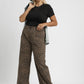 PLUS Leopard Print Wide Leg Pant