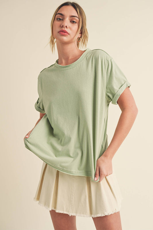 Short Sleeve Seam Baby Tee