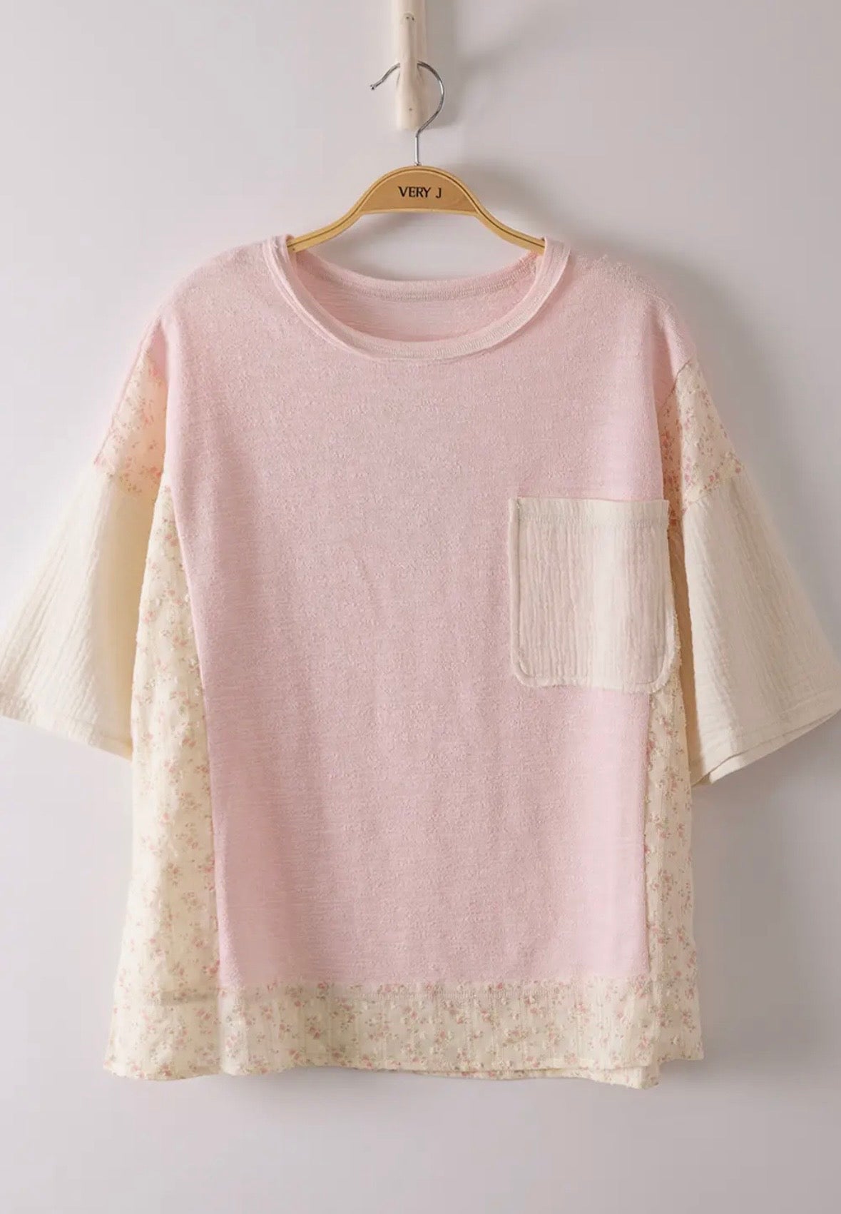 Oversized Mixed Pattern Top