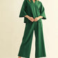 Scalloped Trim Pant Set