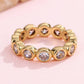 Gold Rhinestone Multi-Shape Eternity Stack Rings | 40R142