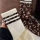 WOMAN ANIMAL LEOPARD HALF CREW THROWBACK SOCKS | 40S02071