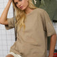 WASHED EXPOSED SEAM RELAXED T-SHIRT