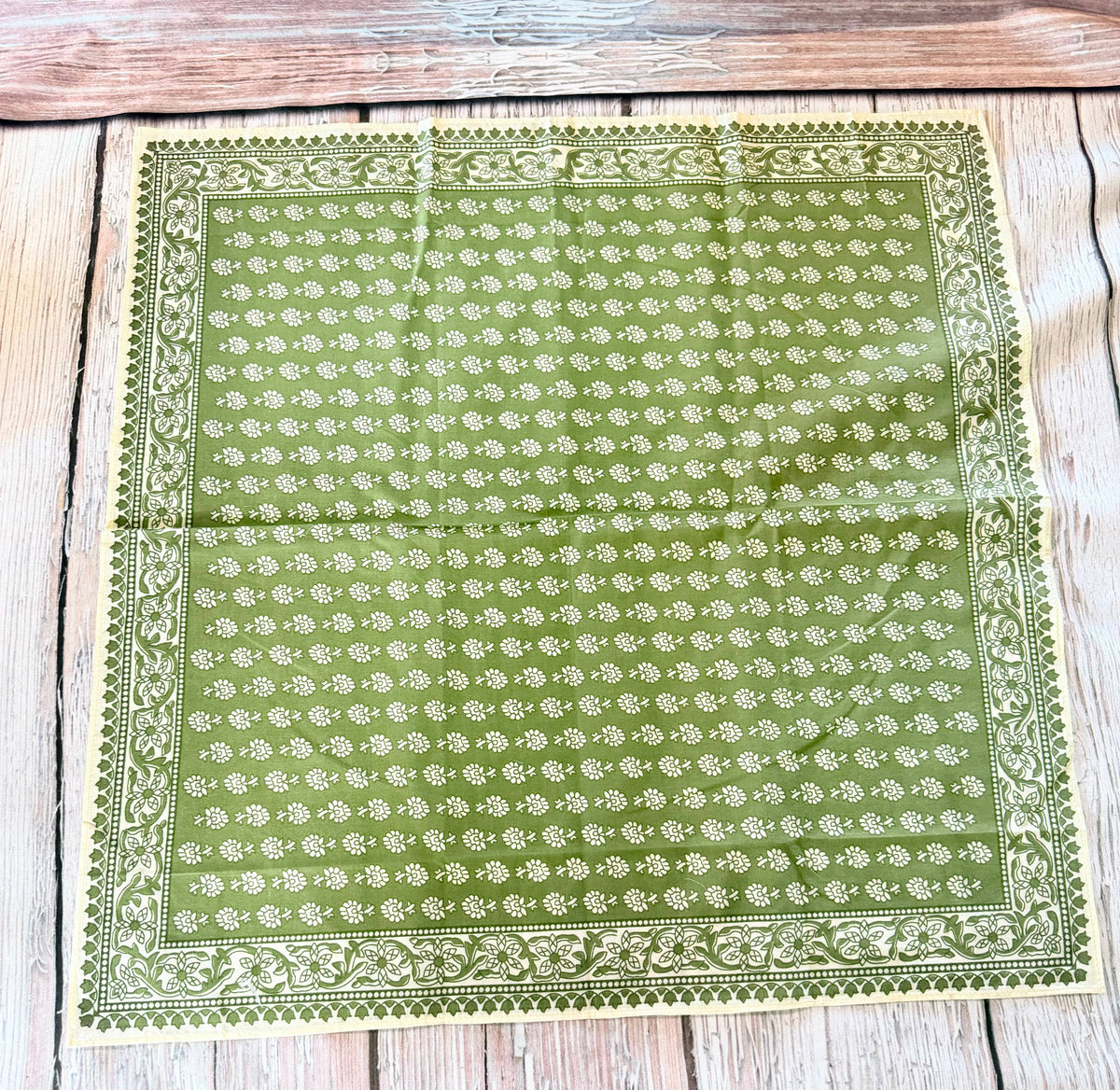 Olive Floral Bandanas  (slides sold separately)