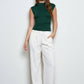 REVERSIBLE FUNNEL NECK SCRUNCH KNIT TOP