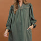 PLUS Puff Sleeve Piping Dress