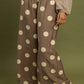 PLUS Mocha Polka Wide Leg Pants
