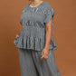 PLUS Scalloped & Smocked Linen Set