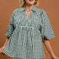 PLUS Plaid Yoke Top