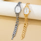 OVAL FACE LINK CHAIN BRACELET WATCH | 80W002