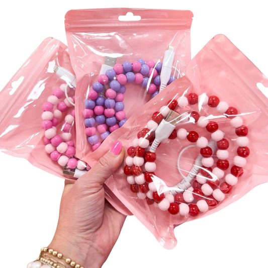 Two Tone Beaded Phone Chargers