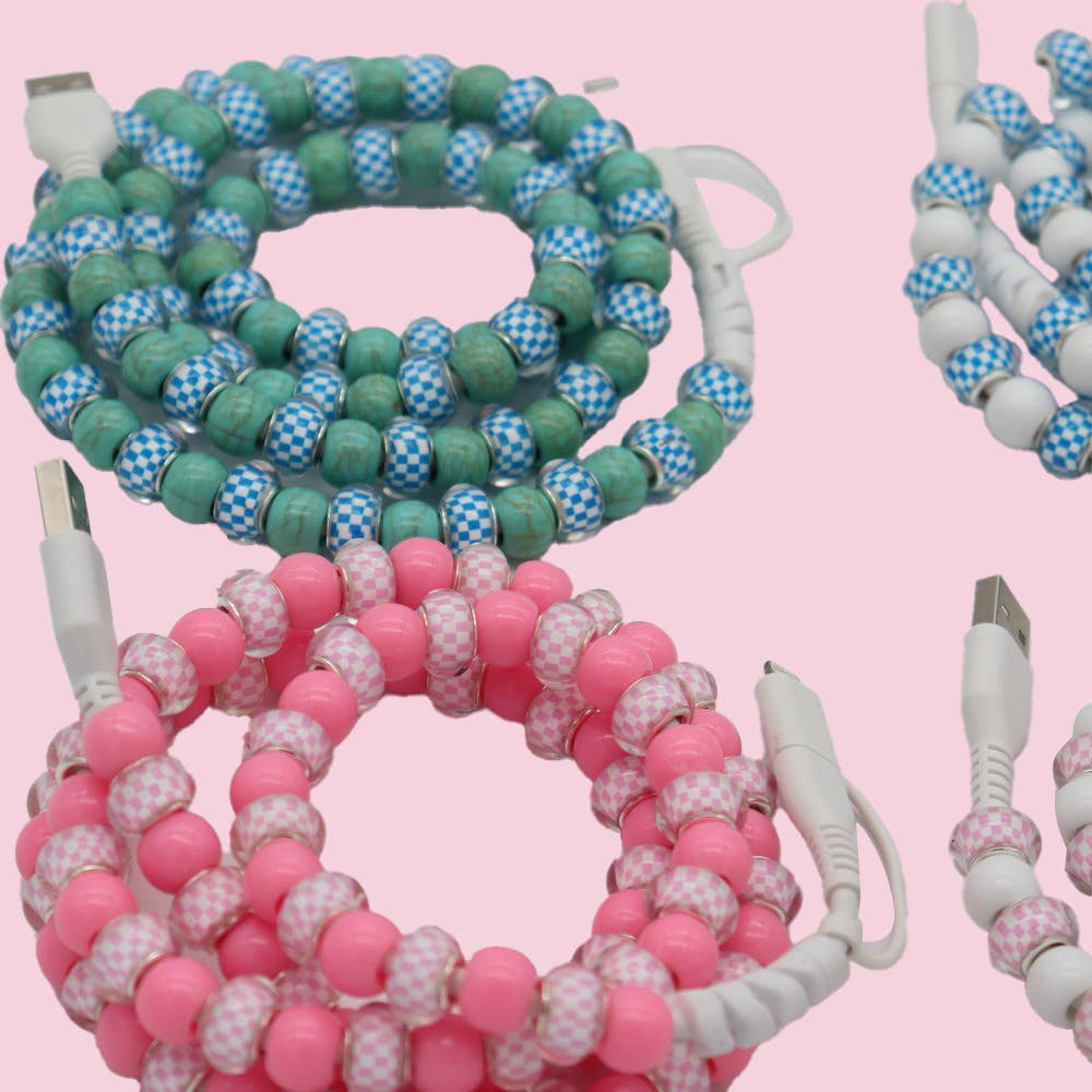Beaded Data Cable 2 in 1 type-c to ip15