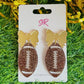 Football w/ Bow Accent Post Earrings