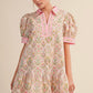 Collared Multi Floral Dress