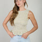 Stripe Smocked Blouse