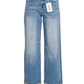 Solid Cuff Wide Leg Jeans