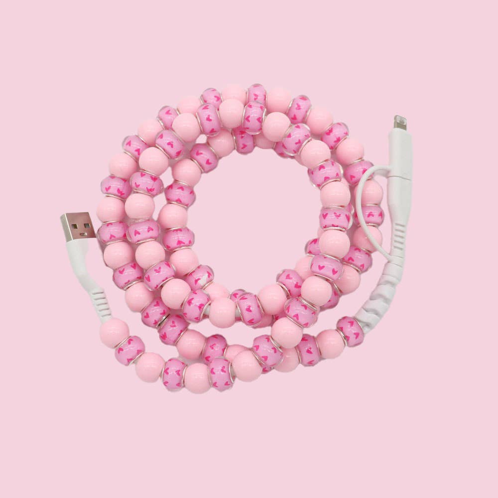 Beaded Data Cable 2 in 1 type-c to ip15