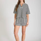 Drop Shoulder Striped Lounge Set