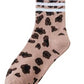 WOMAN ANIMAL LEOPARD HALF CREW THROWBACK SOCKS | 40S02071