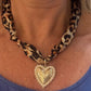 Cheetah Knotted Scarf Necklace