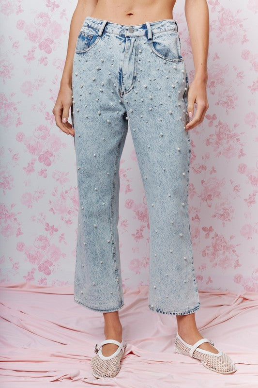 Pearl Light-wash Denim Jeans