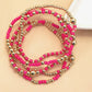 Fuchsia Multi Beaded Bracelet