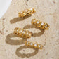 Gold Rhinestone Multi-Shape Eternity Stack Rings | 40R142