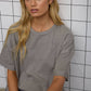 WASHED EXPOSED SEAM RELAXED T-SHIRT