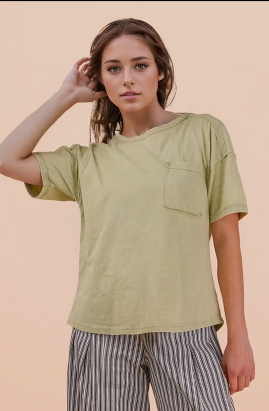 Mineral Wash Relaxed Pocket Tee
