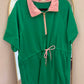 Drawstring Collared Athletic Dress