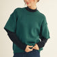 Raw Edge Accent Sweater Top