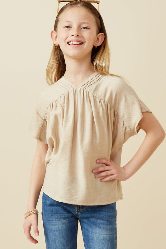 Girls Textured Dolman Sleeve Top